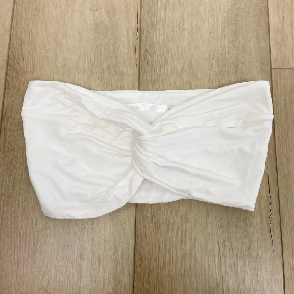 Natalie Rolt Maeve Crop Tube Top in White